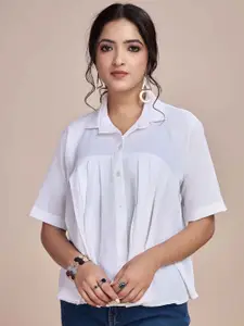 Fashion Ritmo Women Pleated Relax Fit Shirt Style Top