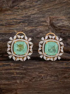 Kushal's Fashion Jewellery Gold-Plated Dome  Zircon Embellished Bridal  Jhumkas