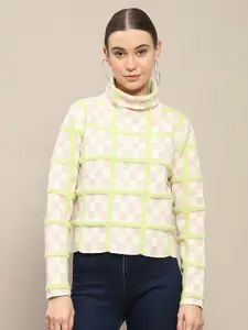 Madame Women Checked Pullover Sweaters