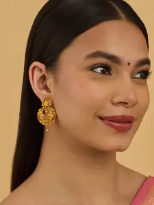 Kushal's Fashion Jewellery Embellished Bridal 92.5 Gold-Plated Spherical Chandbalis