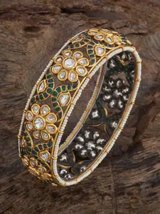 Kushal's Fashion Jewellery Embellished Bridal Victorian Plated Kundan-Studded Bangle