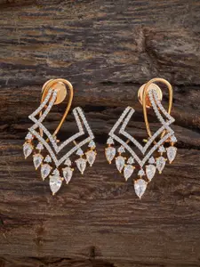 Kushal's Fashion Jewellery Embellished Bridal Gold-Plated Cubic Zirconia Studded Pendant