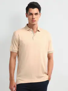 Arrow Men Solid Polo Collar Pure Cotton T-shirt