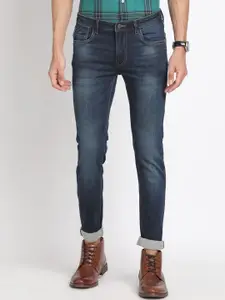 Turtle Men Cotton Narrow Tapered Fit Heavy Fade Stretchable Jeans