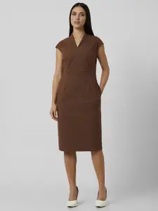 Van Heusen Woman Checked Formal Sheath Dress