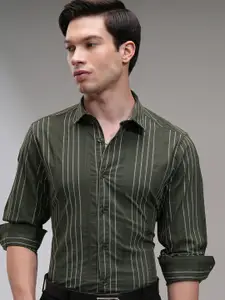 HIGHLANDER Men Tartan Checked Spread Collar Casual Shirt