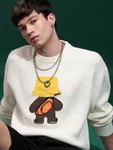 HIGHLANDER Men Embellished Round Neck Sweater