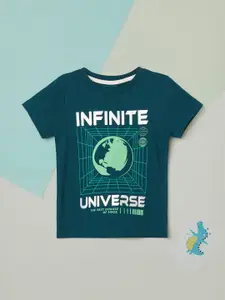 max Boys Graphic Printed Round Neck Cotton T-shirt
