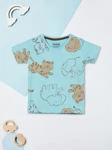 max Boys Graphic Printed Round Neck Cotton T-shirt