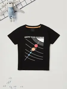 max Boys Graphic Printed Round Neck Cotton T-shirt