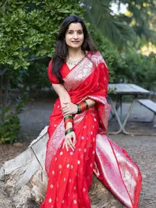 KALINI Woven Design Zari Banarasi Saree