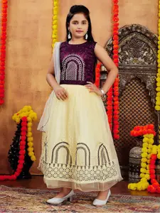 BAESD Girls Embroidered Thread Work Ready to Wear Lehenga & Blouse With Dupatta