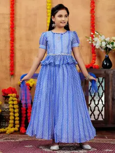 BAESD Girls Printed Pure Georgette Ready to Wear Lehenga & Blouse With Dupatta