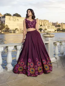 LOOKNBOOK ART Floral Printed Ready to Wear Lehenga & Unstitched Blouse With Dupatta