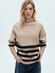MANGO Striped Pullover