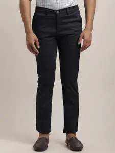 Turtle Men Relaxed Skinny Fit Mid-Rise Chinos Trousers