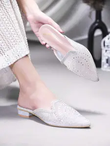JM Looks Women Mules with Bows Flats