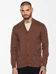 Snitch Men Cotton V-Neck Long Sleeves Pullover