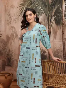 Sangria Quirky Printed Pure Cotton Kurta