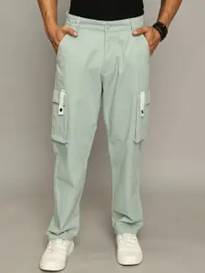 The Roadster Lifestyle Co Men Pure Cotton Relaxed Fit Cargo Trousers