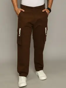The Roadster Lifestyle Co. Men Pure Cotton Casual Cargo Trousers