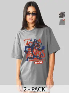 Leotude Women Printed Applique T-shirt