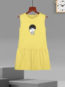 HELLCAT Girls Printed Sleeveless Drop - Waist Dress