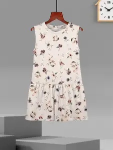 HELLCAT Girls Cotton Printed A-Line Dress