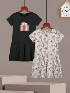 HELLCAT Girls Pack of 2 Print A-Line Dress