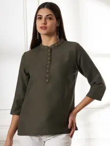 Anouk Rustic Women Embroidered Thread Work Short Kurti