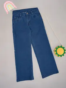 Pantaloons Junior Girls Flared Mid-Rise Cotton Jeans