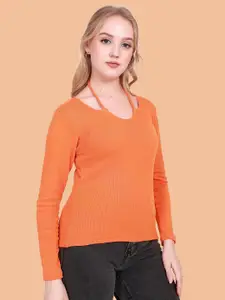 BAESD Women Tie-Up Neck Full Sleeves Top
