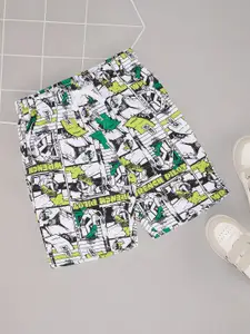 Pantaloons Junior Boys Floral Printed Mid-Rise Cotton Shorts
