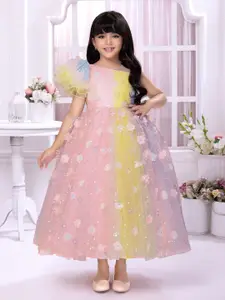 Tiny Kingdom Girls Floral Net Gown Dress