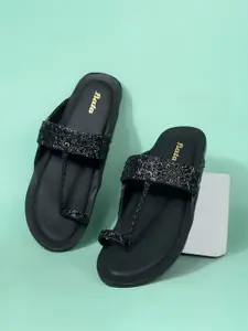 Bata Women Embellished Rubber Thong Flip-Flops