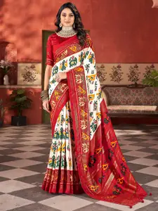 Anouk Ethnic Motifs Woven Design Zari Patola Saree
