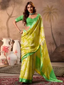 Anouk Floral Block Print Saree