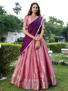 Fusionic Woven Design Ready to Wear Lehenga & Blouse With Dupatta