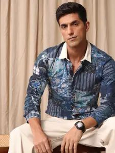 Mr Bowerbird Pure Cotton Tailored Fit Floral Printed Casual Shirt