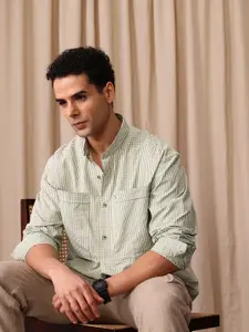 Mr Bowerbird Checked Pure Cotton Casual Shirt