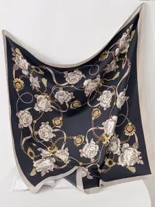CrossKulture Women Floral Printed Satin Scarf