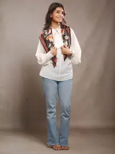 CrossKulture Women Satin Printed Scarf