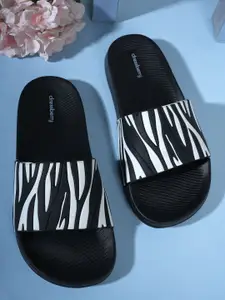 DressBerry Women Striped Rubber Sliders