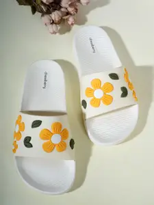 DressBerry Women Floral Self Design Rubber Sliders
