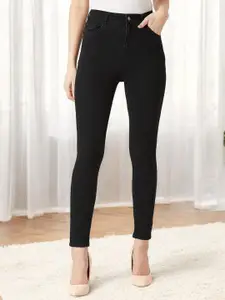 Miss Chase Women Skinny Fit High Rise Clean Look Regular Length Stretchable Denim Jeans