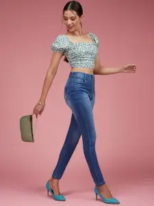 Miss Chase Women Skinny Fit Low Distress High-Rise Jeans