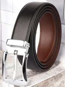 Provogue Men Textured PU Reversible Formal Belt