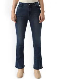Kraus Jeans Women Flared High-Rise Light Fade Jeans