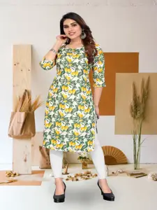 KETAKI FASHION Floral Printed Round Neck Straight Kurta