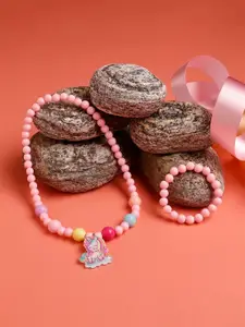 Jewelz Girls Magical Unicorn Artificial Beads Beaded Necklace With Bracelet